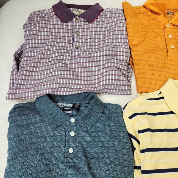 Lot of Polo Shirts Mens Sz Medium Y2k Grunge Preppy School University College - Picture 3 of 9
